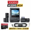 VIOFO A329S 3CH 4K + HK6 + Karta 512GB – Zestaw